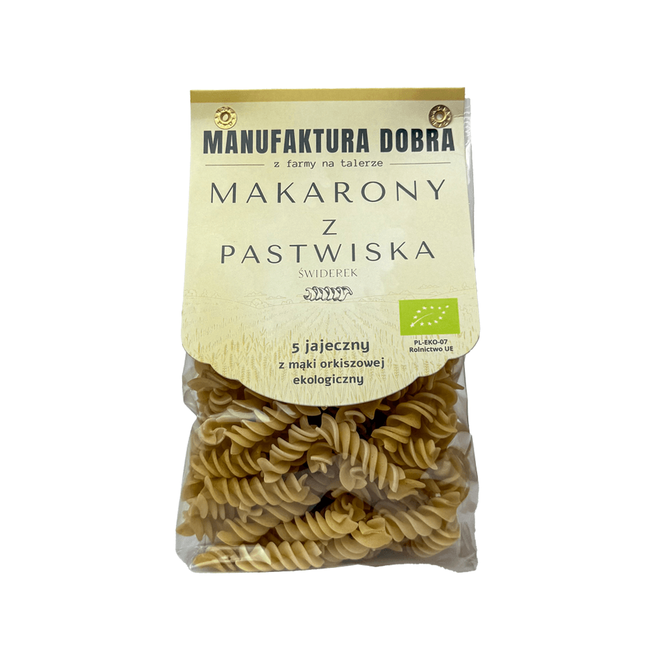 EKO Makarony z Pastwiska – Świderek ORKISZOWY 5-jajeczny – 250 g